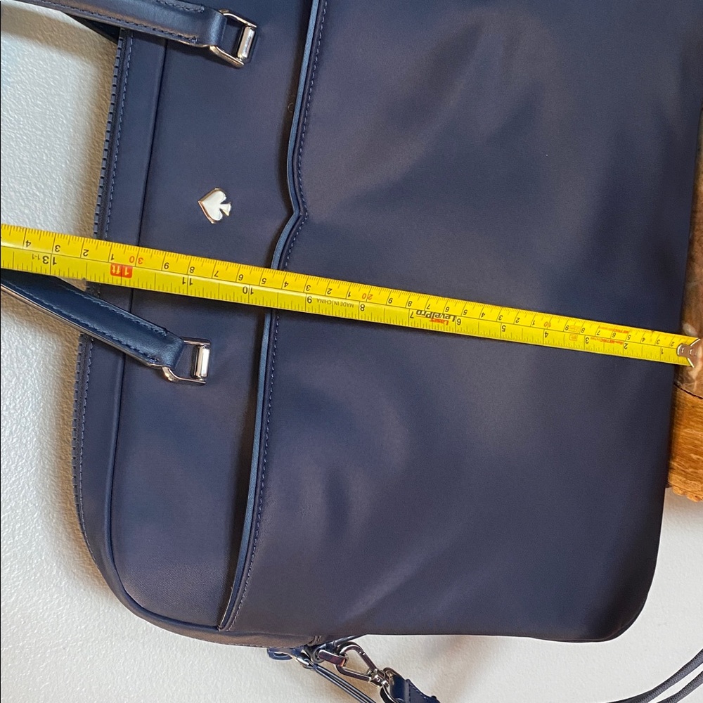 💙♠️KATE SPADE NEW YORK Jae Dark Navy Blue Nylon Laptop Shoulder Bag 💙 - Picture 7 of 15